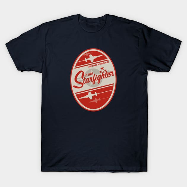 F-104 Starfighter Patch (distressed) T-Shirt by TCP